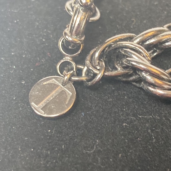 36" Long Talbots Multi Chain Style Silver & Dark Grey Tone Necklace - Picture 8 of 14